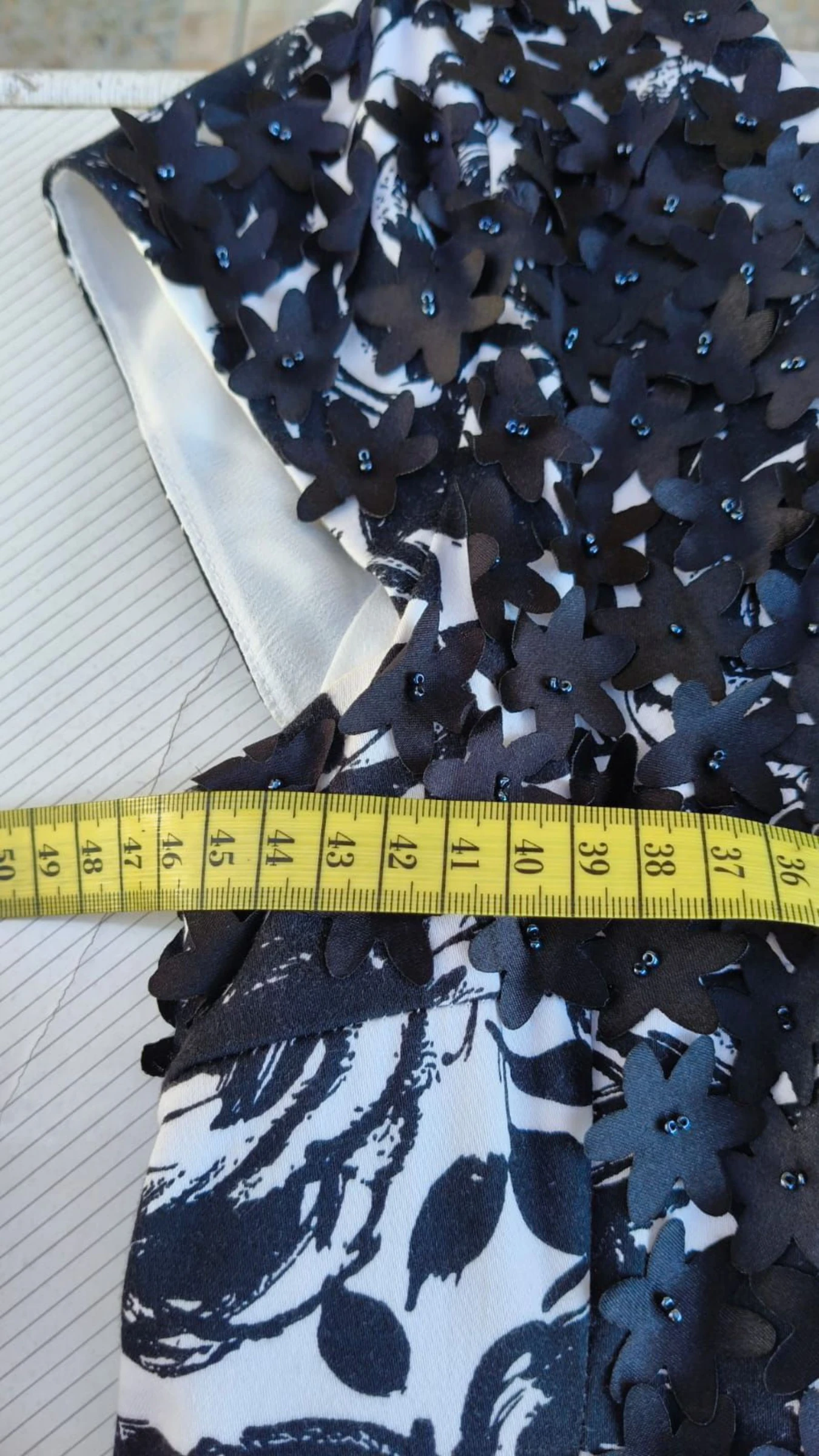 Robe de soirée Daniella Collection - Taille 46 - Imprimé floral avec relief 3D – photo 10